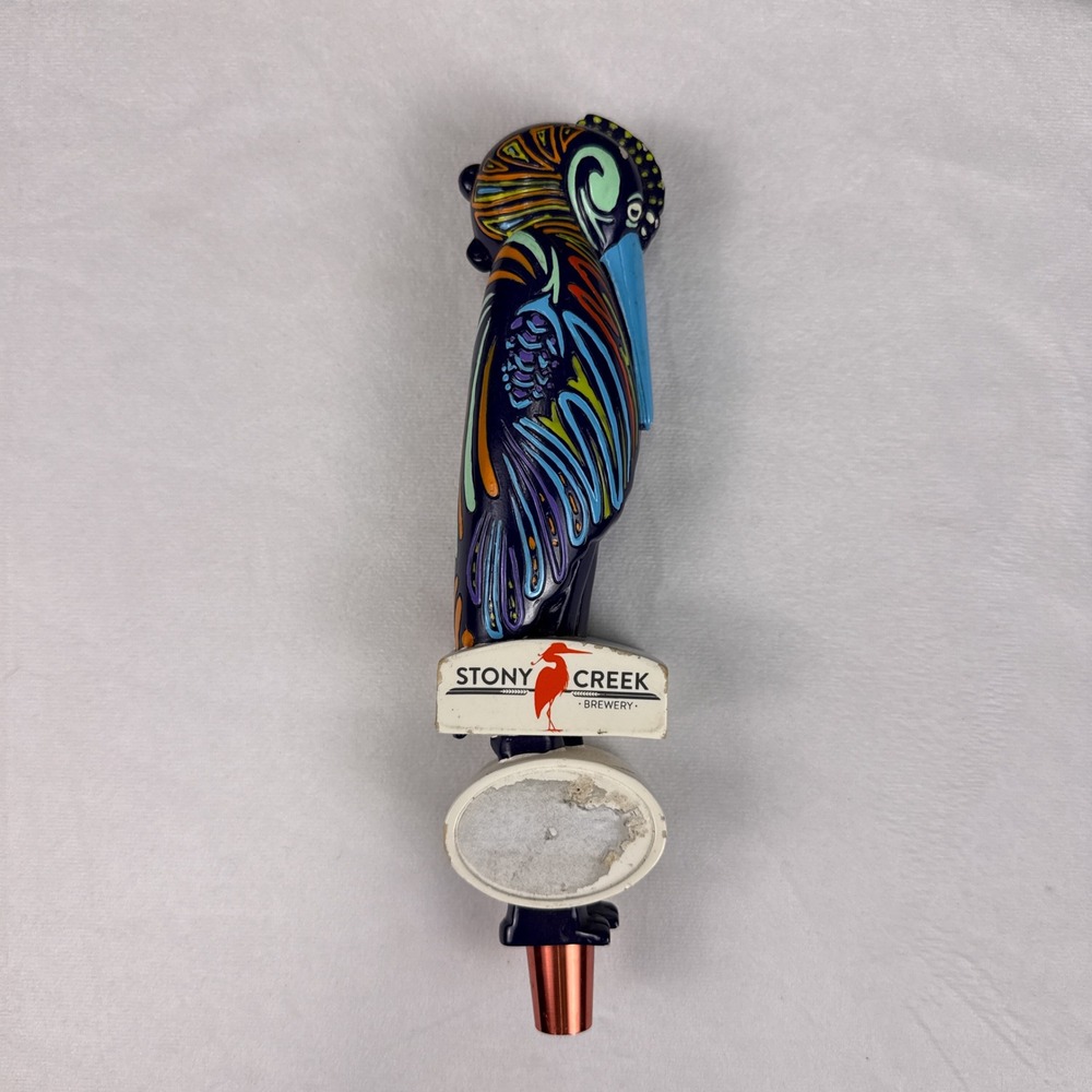 Stony Creek Brewery Beer Tap Handle Colorful Figural Bird Design 11.5 Inch - Picture 3 of 5